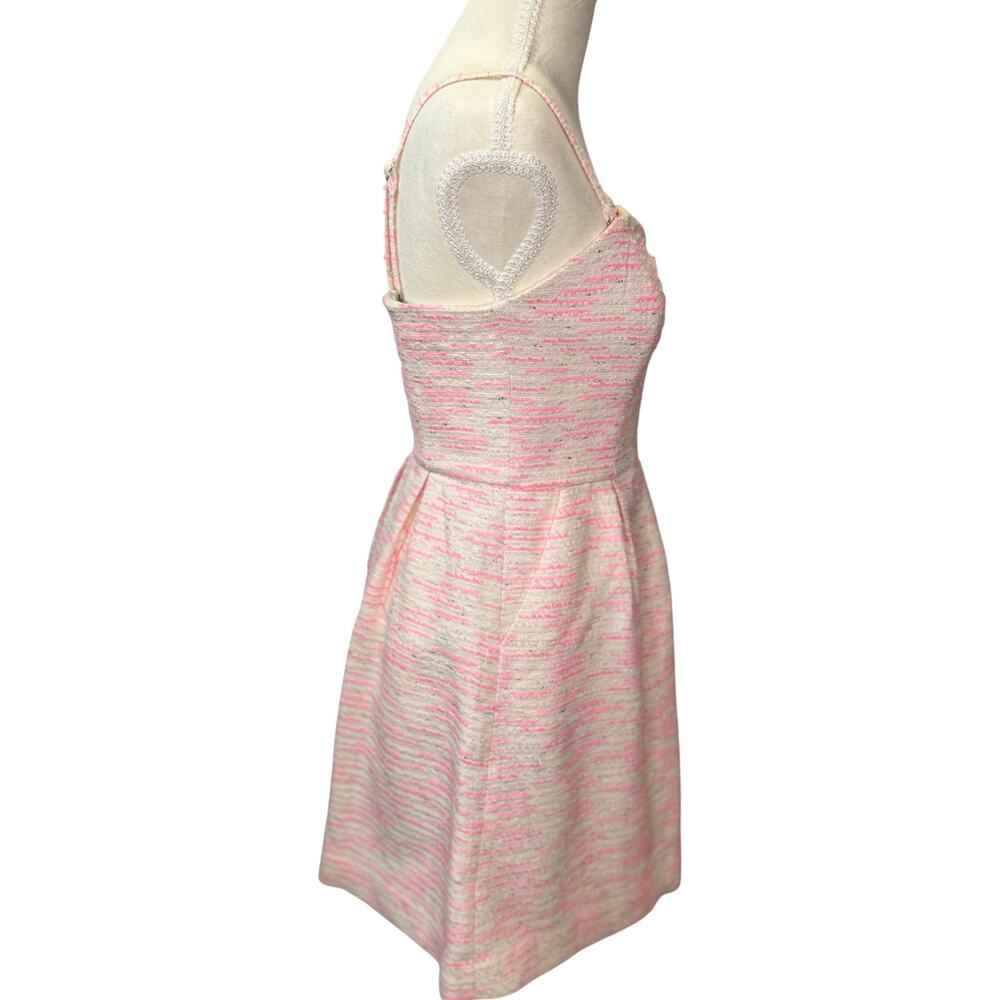 Anthropologie Moulinette Soeurs Pink Tweed Dress Women’s 0 Barbiecore Coquette - Picture 7 of 16